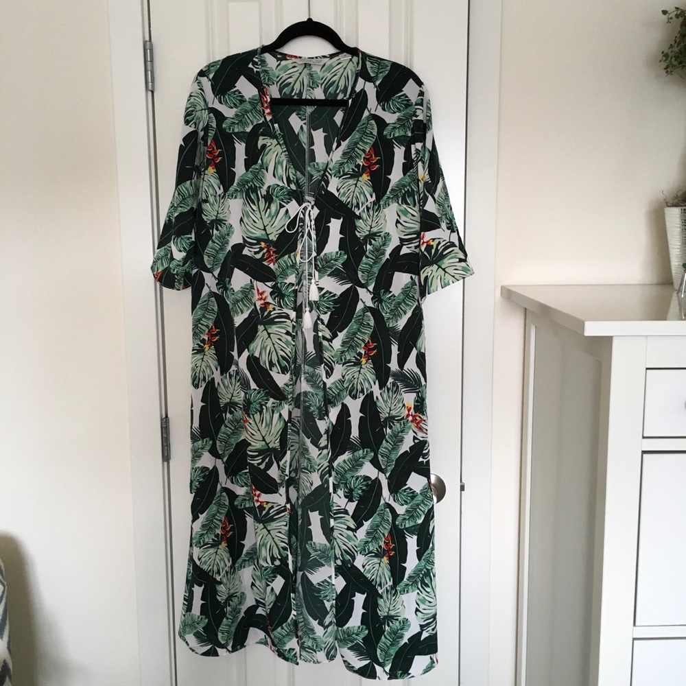 Versatile Rachel Zoe Collection Palm Print Duster